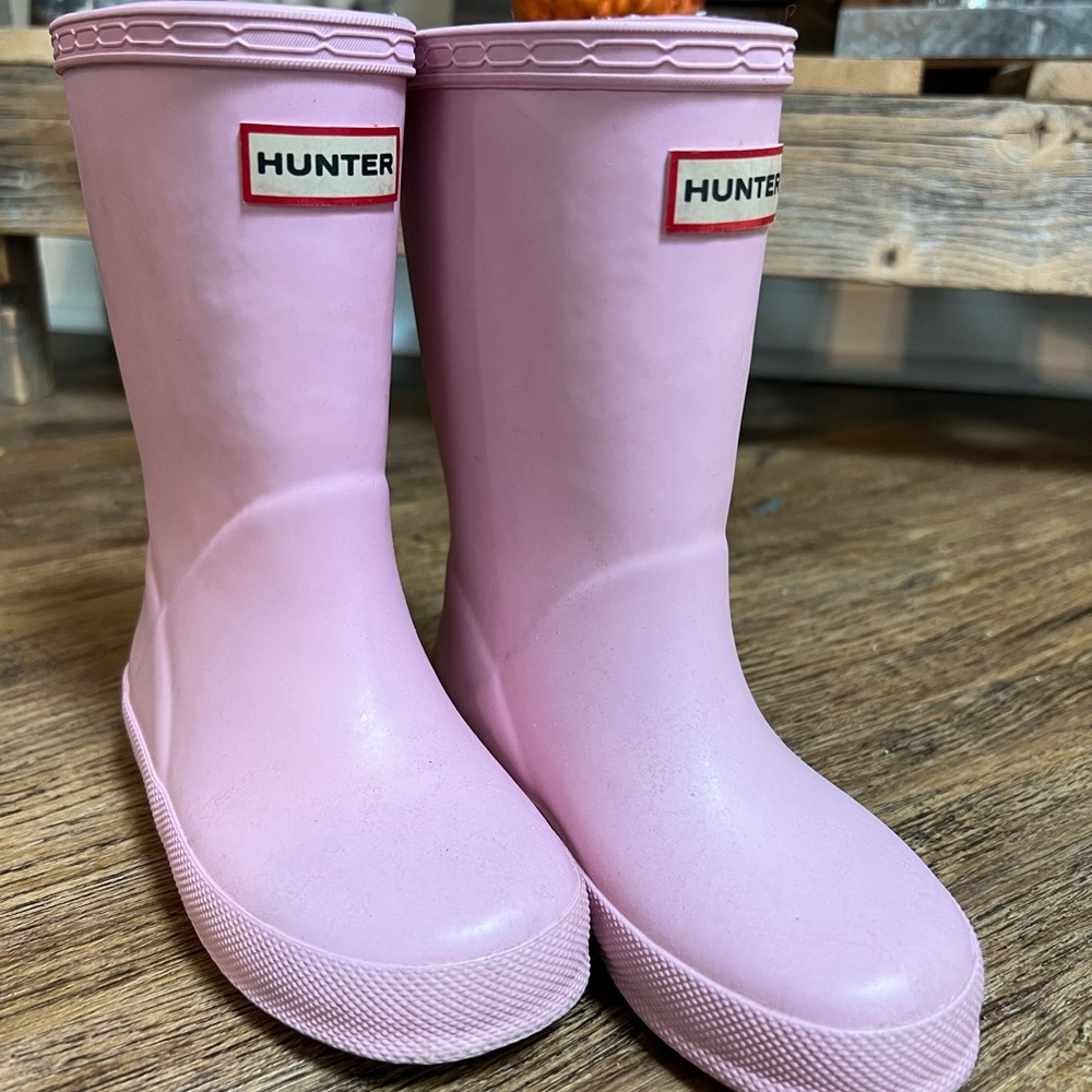 Pink Hunter boots Sz 8 Toddler